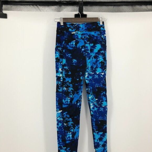 POP Fit Blue camo  Print Workout Leggings pockets - Picture 9 of 10